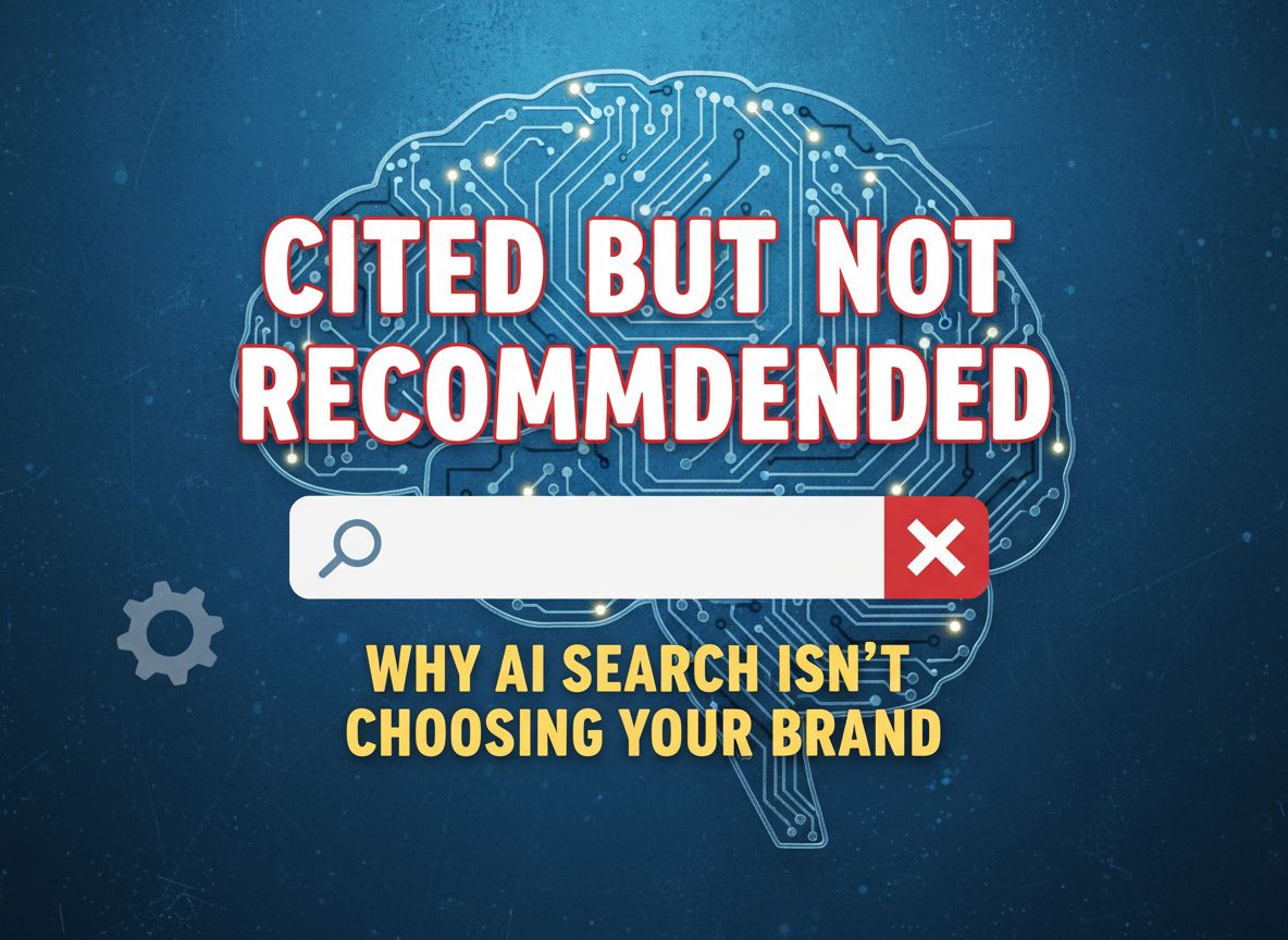 Cited But Not Recommended: Why AI Search Isn’t Choosing Your Brand